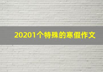 20201个特殊的寒假作文