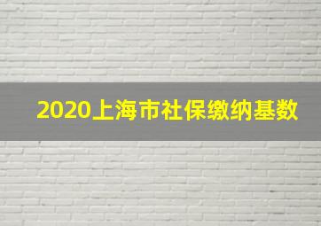 2020上海市社保缴纳基数