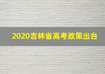 2020吉林省高考政策出台