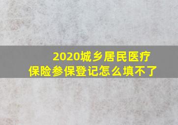 2020城乡居民医疗保险参保登记怎么填不了