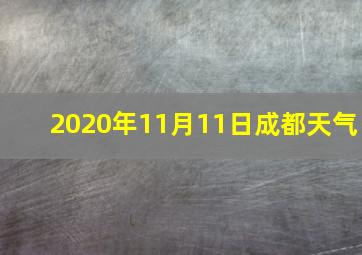 2020年11月11日成都天气