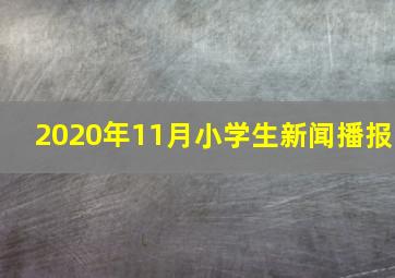 2020年11月小学生新闻播报