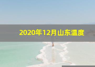 2020年12月山东温度