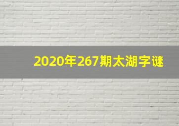 2020年267期太湖字谜