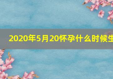 2020年5月20怀孕什么时候生