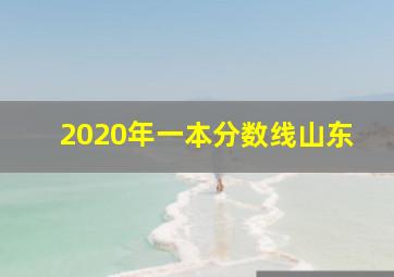 2020年一本分数线山东