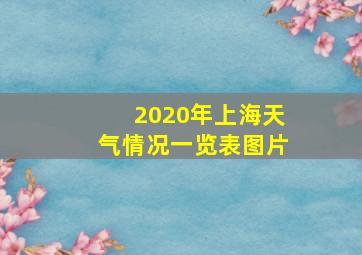 2020年上海天气情况一览表图片