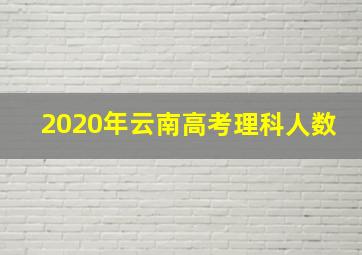 2020年云南高考理科人数