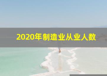 2020年制造业从业人数