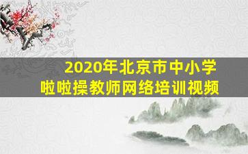 2020年北京市中小学啦啦操教师网络培训视频