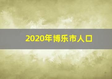 2020年博乐市人口