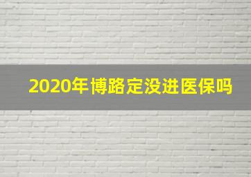 2020年博路定没进医保吗