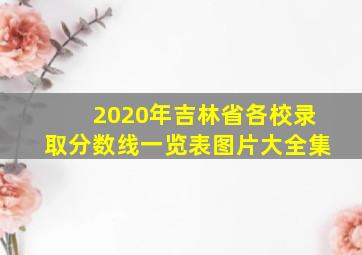 2020年吉林省各校录取分数线一览表图片大全集