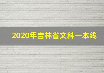 2020年吉林省文科一本线