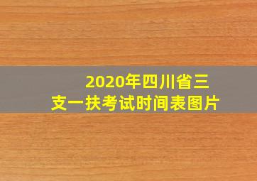 2020年四川省三支一扶考试时间表图片