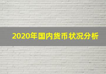 2020年国内货币状况分析