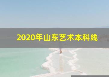 2020年山东艺术本科线