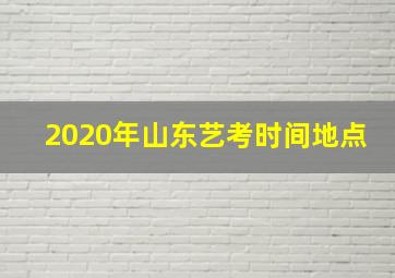 2020年山东艺考时间地点