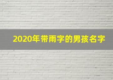 2020年带雨字的男孩名字