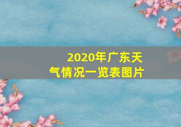 2020年广东天气情况一览表图片