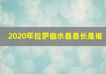 2020年拉萨曲水县县长是谁