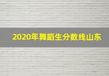 2020年舞蹈生分数线山东