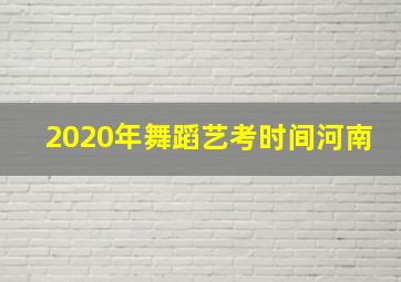 2020年舞蹈艺考时间河南