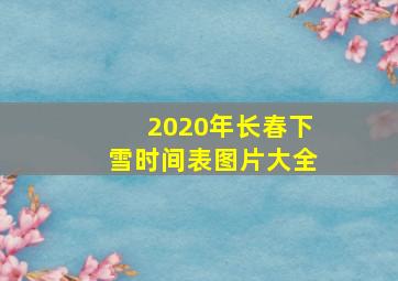 2020年长春下雪时间表图片大全