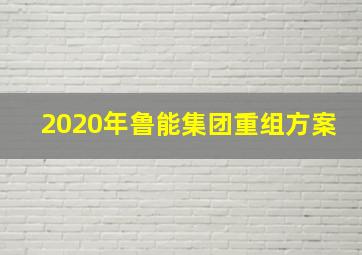 2020年鲁能集团重组方案