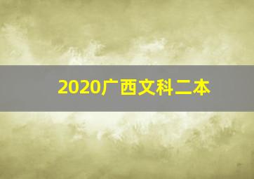 2020广西文科二本