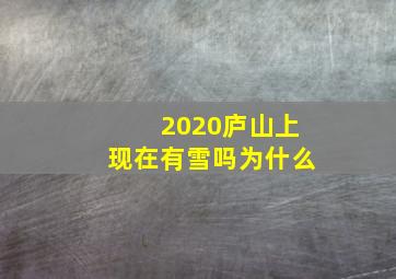 2020庐山上现在有雪吗为什么