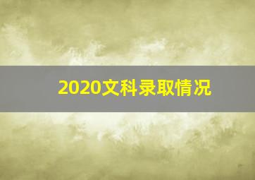 2020文科录取情况