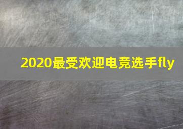 2020最受欢迎电竞选手fly