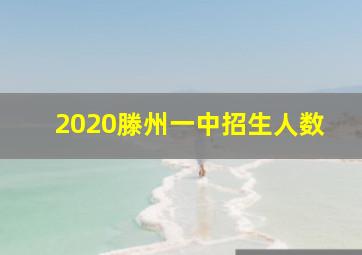 2020滕州一中招生人数