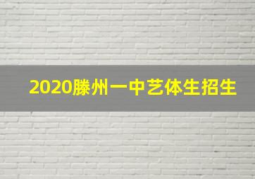 2020滕州一中艺体生招生