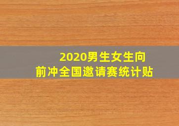 2020男生女生向前冲全国邀请赛统计贴