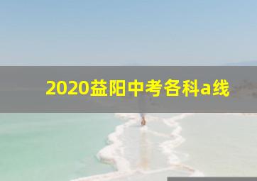 2020益阳中考各科a线