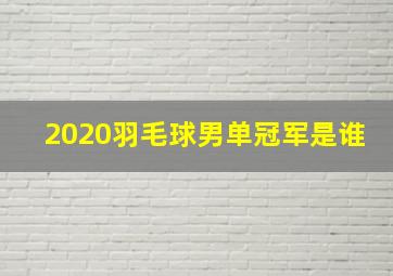 2020羽毛球男单冠军是谁