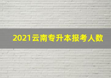 2021云南专升本报考人数