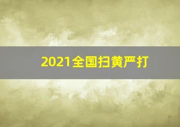 2021全国扫黄严打