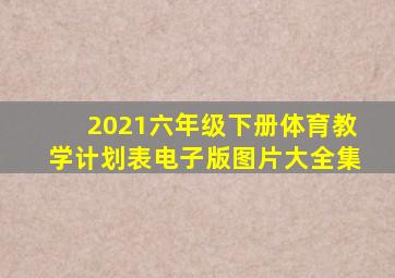 2021六年级下册体育教学计划表电子版图片大全集