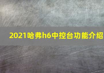 2021哈弗h6中控台功能介绍