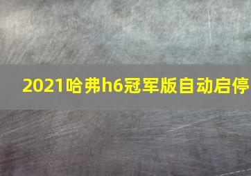 2021哈弗h6冠军版自动启停