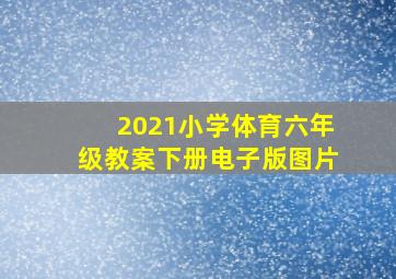 2021小学体育六年级教案下册电子版图片