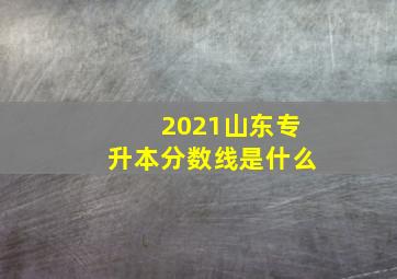 2021山东专升本分数线是什么