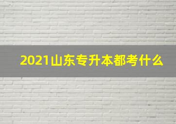 2021山东专升本都考什么