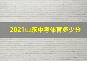 2021山东中考体育多少分