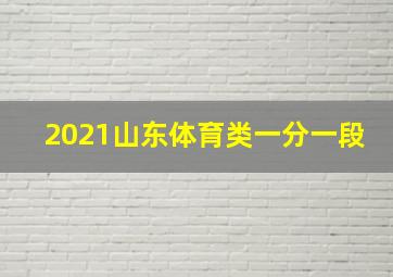 2021山东体育类一分一段