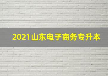 2021山东电子商务专升本