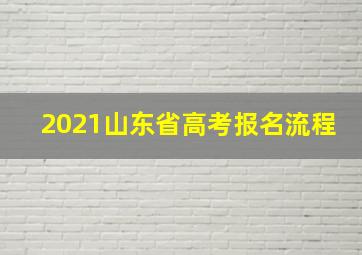 2021山东省高考报名流程